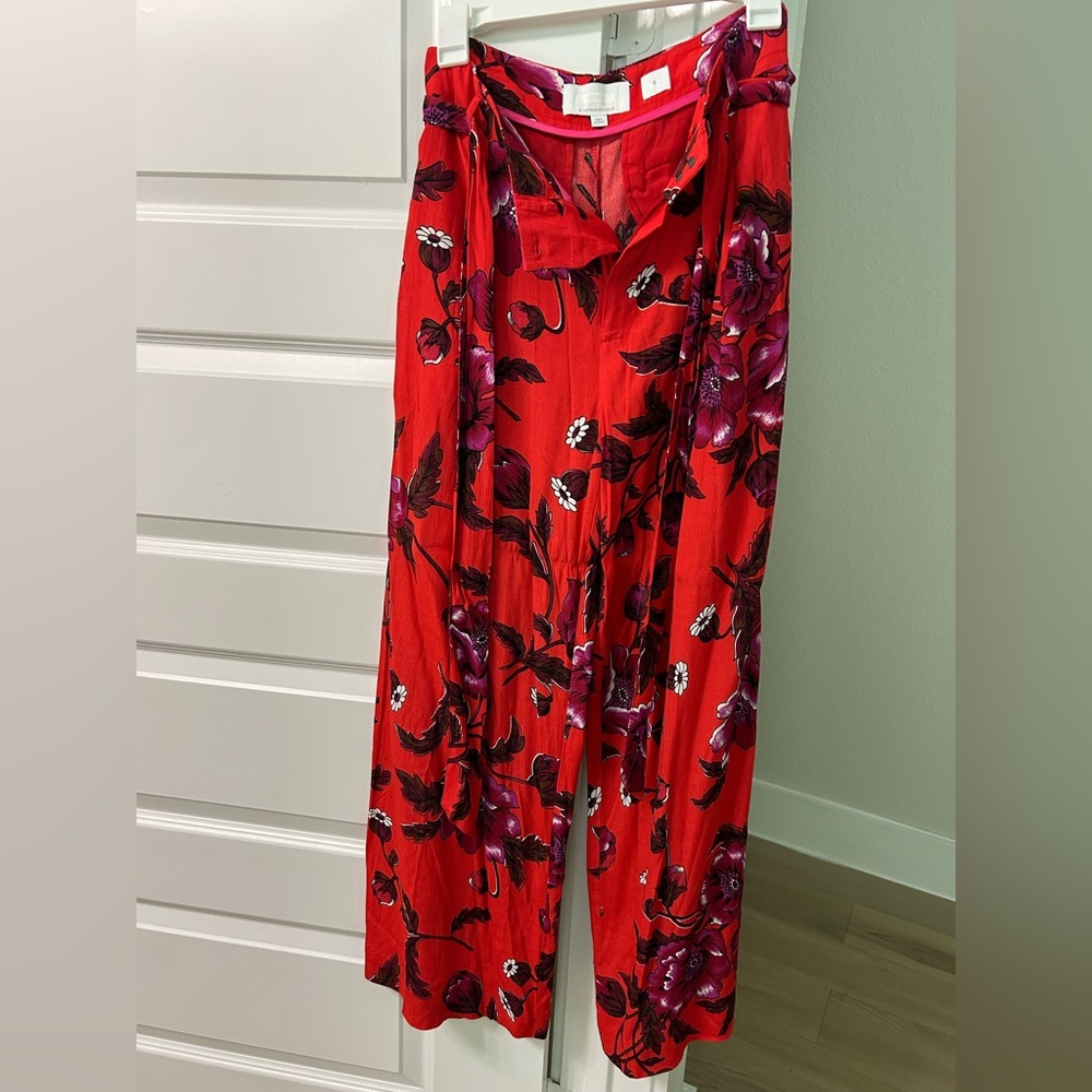 Anthropologie Wide-Leg Floral Pants Sz 6 - Picture 10 of 14